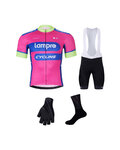 BONAVELO Mega set de ciclism - LAMPRE - alb/roz/negru