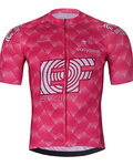 BONAVELO Tricoul și pantaloni scurți de ciclism - EDUCATION FIRST 2025 - roz/negru