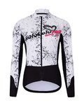 HOLOKOLO Jachetă și pantaloni de iarnă de ciclism - GRAFFITI LADY - negru/alb