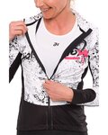 HOLOKOLO Jachetă termoizolantă de ciclism - GRAFFITI LADY - alb/negru