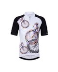 HOLOKOLO Tricoul și pantaloni scurți de ciclism - RIDERS KIDS - multicolor/alb/negru