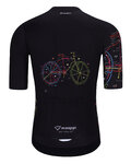 HOLOKOLO Tricoul și pantaloni scurți de ciclism - MAAPPI DARK  - negru/multicolor