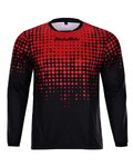 HOLOKOLO Tricou de ciclism cu mânecă lungă de vară - INFRARED MTB LONG - roșu/negru