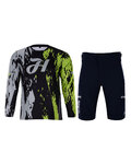 HOLOKOLO Tricoul și pantalonii de ciclism MTB - TYRE MTB LONG - gri/verde/negru