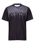 HOLOKOLO Tricou de ciclism cu mânecă scurtă - FORCE MTB - negru/alb