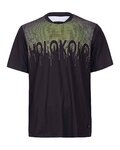 HOLOKOLO Tricou de ciclism cu mânecă scurtă - FORCE MTB - negru/galben