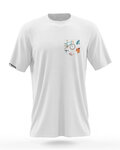 NU. BY HOLOKOLO Tricou de ciclism cu mânecă scurtă - PEDAL BY PEDAL - multicolor/alb
