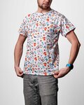 NU. BY HOLOKOLO Tricou de ciclism cu mânecă scurtă - RIDE ON - multicolor/alb