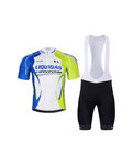 BONAVELO Tricoul și pantaloni scurți de ciclism - LIQUIGAS CANNONDALE - negru/albastru/verde