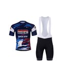 BONAVELO Tricoul și pantaloni scurți de ciclism - SOUDAL-QUICKSTEP 25 - negru/albastru