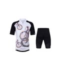 HOLOKOLO Tricoul și pantaloni scurți de ciclism - RIDERS KIDS - multicolor/alb/negru