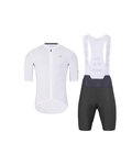HOLOKOLO Tricoul și pantaloni scurți de ciclism - VICTORIOUS - alb/negru