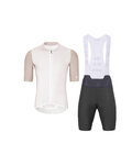 HOLOKOLO Tricoul și pantaloni scurți de ciclism - PERFORMANCE - bej/negru