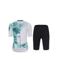 RIVANELLE Tricoul și pantaloni scurți de ciclism - FLOWERY LADY - verde/negru