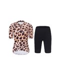 RIVANELLE Tricoul și pantaloni scurți de ciclism - WILDCAT II - maro/negru