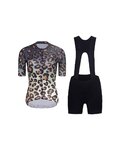 RIVANELLE Tricoul și pantaloni scurți de ciclism - WILDCAT  - maro/negru