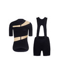 RIVANELLE Tricoul și pantaloni scurți de ciclism - GLAMOR - negru/bej