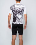 HOLOKOLO Tricoul și pantaloni scurți de ciclism - CLASH - alb/negru