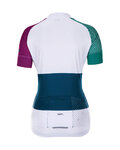 HOLOKOLO Tricou de ciclism cu mânecă scurtă - ENGRAVE LADY - albastru/alb/mov