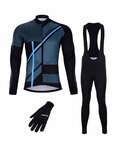 HOLOKOLO Mega set de ciclism - TRACE BLUE WINTER - negru/albastru