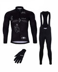 HOLOKOLO Mega set de ciclism - BLACK OUT WINTER - alb/negru