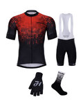 HOLOKOLO Mega set de ciclism - FROSTED - negru/roșu