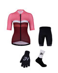 HOLOKOLO Mega set de ciclism - SPORTY LADY - alb/roz/bordo/negru