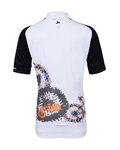 HOLOKOLO Tricou de ciclism cu mânecă scurtă - RIDERS KIDS - negru/alb