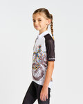 HOLOKOLO Tricou de ciclism cu mânecă scurtă - RIDERS KIDS - negru/alb