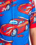 HOLOKOLO Tricou de ciclism cu mânecă scurtă - CARS KIDS - roșu/albastru