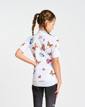HOLOKOLO Tricou de ciclism cu mânecă scurtă - BUTTERFLIES KIDS - alb/multicolor