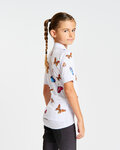 HOLOKOLO Tricou de ciclism cu mânecă scurtă - BUTTERFLIES KIDS - alb/multicolor