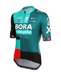 LE COL Tricou de ciclism cu mânecă scurtă - BORA HANSGROHE 2022 - negru/roșu/verde