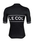 LE COL Tricou de ciclism cu mânecă scurtă - SPORT LOGO - negru/alb