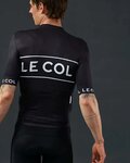 LE COL Tricou de ciclism cu mânecă scurtă - SPORT LOGO - negru/alb