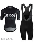 LE COL Tricoul și pantaloni scurți de ciclism - LE COLSPORT LOGO + S - negru