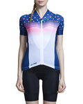 MONTON Tricou de ciclism cu mânecă scurtă - STARRY LANES LADY - alb/albastru