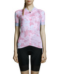 MONTON Tricou de ciclism cu mânecă scurtă - SWEET FLOWER LADY - alb/roz