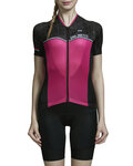 MONTON Tricou de ciclism cu mânecă scurtă - YULO LADY - negru/roz