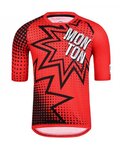 MONTON Tricou de ciclism cu mânecă scurtă - POW MTB - roșu