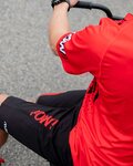MONTON Pantaloni scurți de ciclism fără bretele - POW MTB - negru/roșu