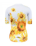MONTON Tricoul și pantaloni scurți de ciclism - SUNFLOWER LADY - negru/galben/alb