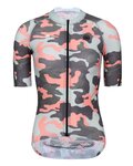 MONTON Tricou de ciclism cu mânecă scurtă - PRO CAMOUSHIELD LADY - roz/verde/gri