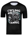 MONTON Tricou de ciclism cu mânecă scurtă - CAMPING - negru