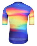 MONTON Tricou de ciclism cu mânecă scurtă - SKULL NORTHERNLIGHTS - albastru/galben