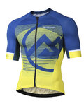 MONTON Tricou de ciclism cu mânecă scurtă - MIRAGGIO - albastru/galben