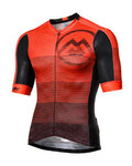 MONTON Tricou de ciclism cu mânecă scurtă - GRADIENT FUN - negru/roșu
