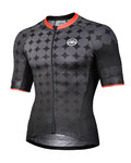 MONTON Tricou de ciclism cu mânecă scurtă - RUBBER CHAIN - negru