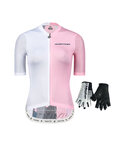 MONTON Mega set de ciclism - BACK SHADOW LADY - alb/roz