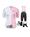 MONTON Mega set de ciclism - BACK SHADOW LADY - negru/alb/roz
